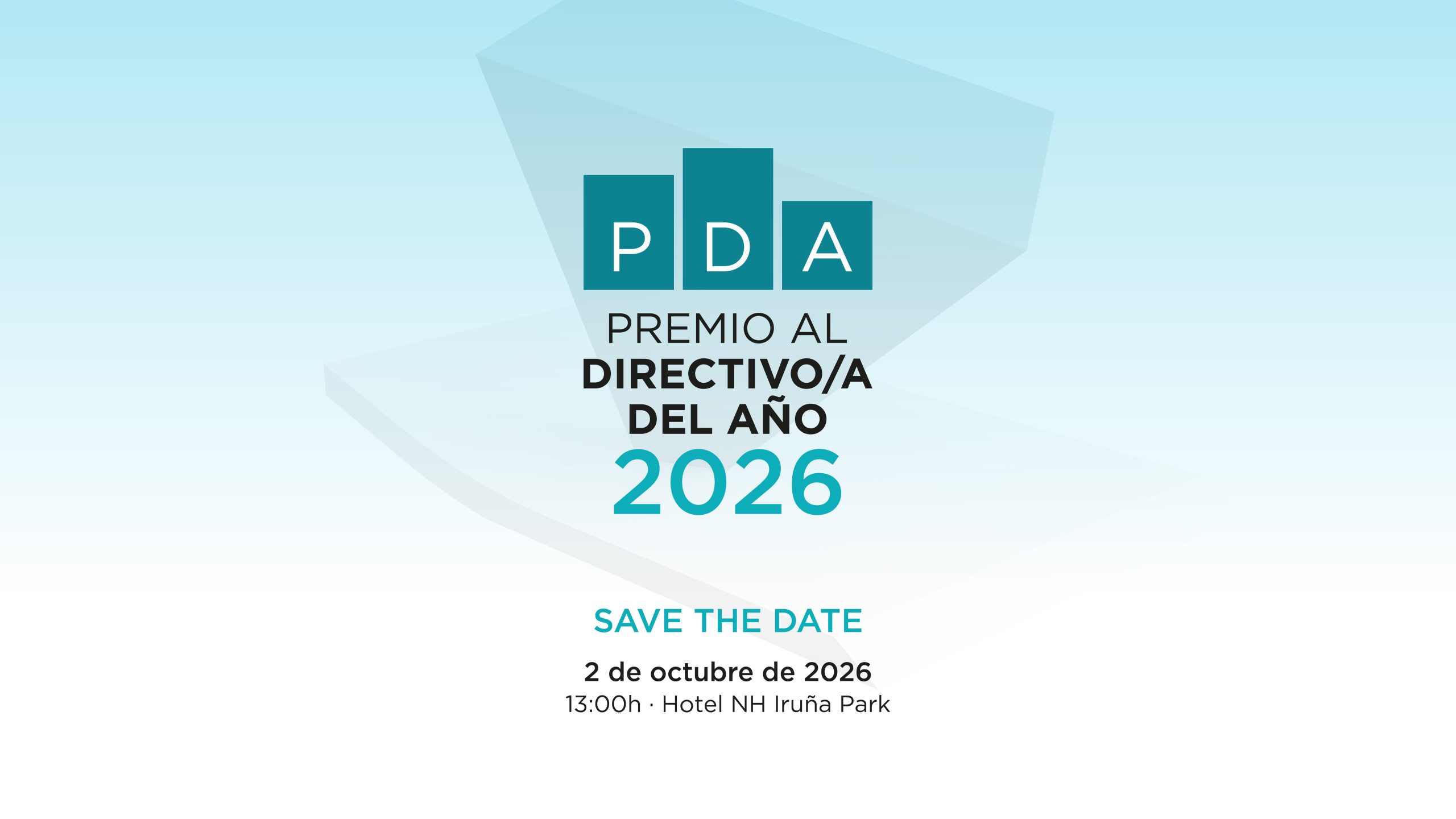 Cartel del Premio al Directivo del Año de Navarra 2026