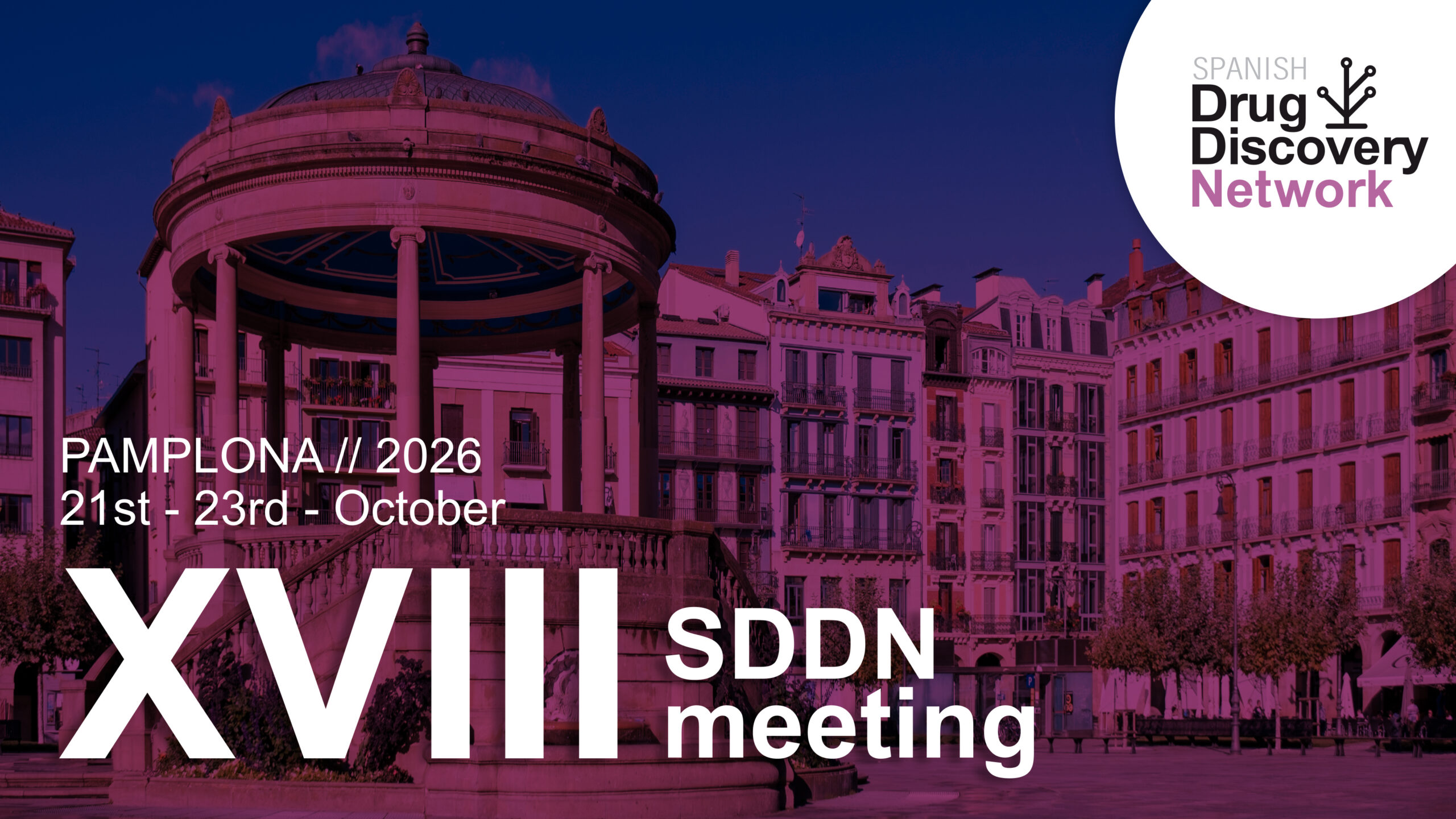 Cartel del XVIII SDDN Meeting 2026 en Pamplona