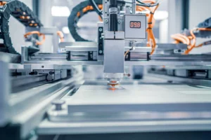 Máquina CNC trabajando en el metal